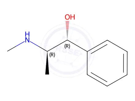 Chemical structure of D-(-)-Pseudoephedrine