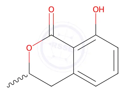 Chemical structure of (±)-Mellein