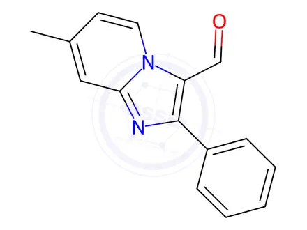 Chemical structure of 7-METHYL-2-PHENYL-IMIDAZO[1,2-A]PYRIDINE-3-CARBALDEHYDE