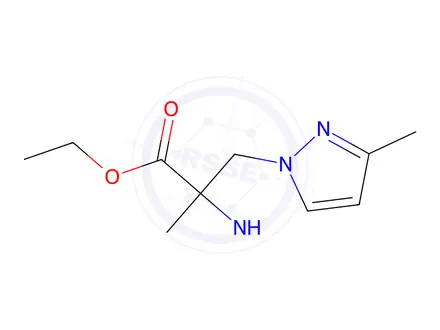 Chemical structure of Ethyl 2-methyl-3-(3-methyl-1h-pyrazol-1-yl)-2-(methylamino)propanoate
