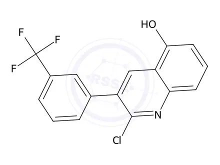 Chemical structure of 2-Chloro-3-(3-(trifluoromethyl)phenyl)quinolin-5-ol