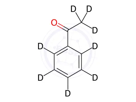 Chemical structure of Acetophenone-[D8] in methanol