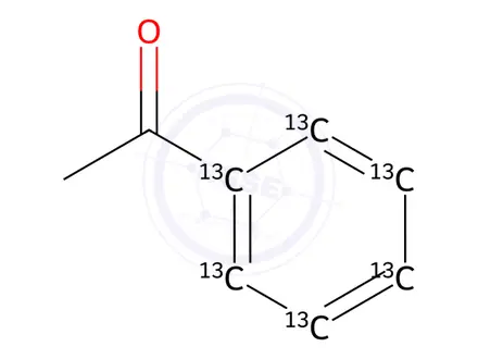 Chemical structure of Acetophenone-13C6