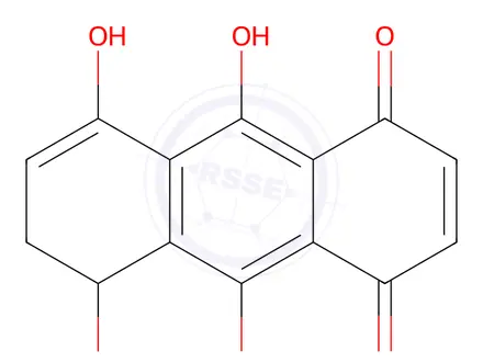 Chemical structure of Dihydro-1,4,5,8-tetrahydroxyanthraquinone