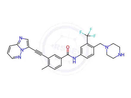 Chemical structure of Ponatinib N-Desmethyl Analog