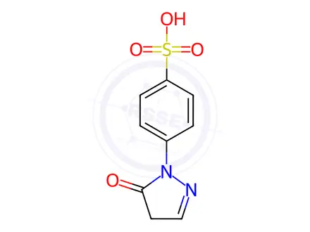Chemical structure of 4-(5-Oxo-4,5-dihydro-1H-pyrazol-1-yl)benzenesulfonic acid