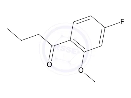 Chemical structure of 1-(4-Fluoro-2-methoxyphenyl)butan-1-one