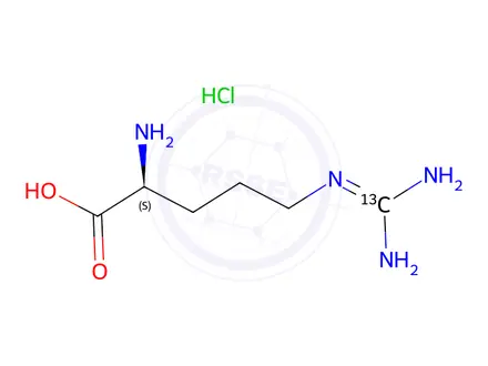 Chemical structure of L-ARGININE Hydrochloride 13C