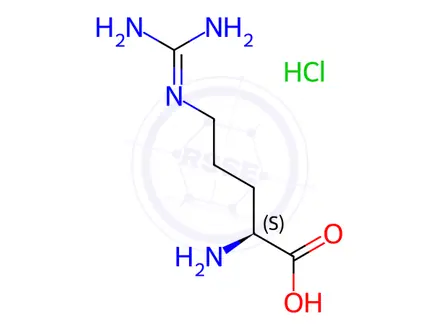 Chemical structure of L-(+)-Arginine Hydrochloride