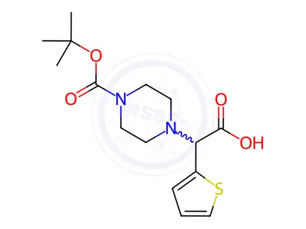 Chemical structure of 2-(4-Boc-piperazinyl)-2-(2-thienyl)acetic acid