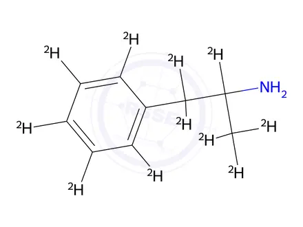 Chemical structure of (±)-Amphetamine-D11