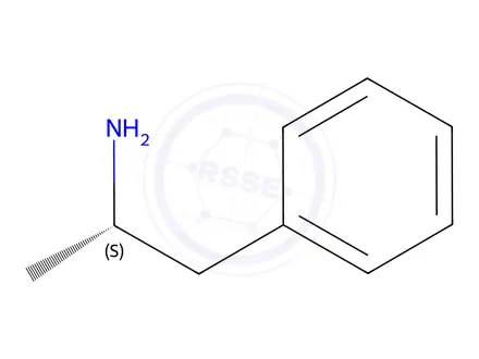 Chemical structure of D-Amphetamine