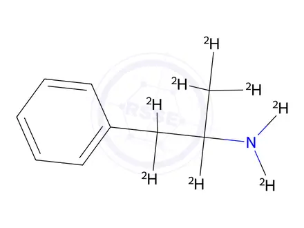 Chemical structure of (+/-)-Amphetamine-d8