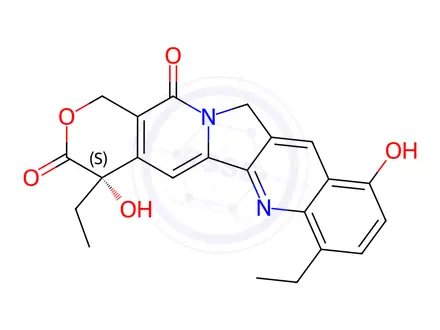Chemical structure of 7-Ethyl-10-hydroxy-camptothecin