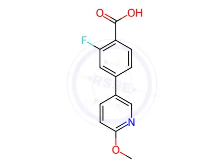 Chemical structure of 2-Fluoro-4-(6-methoxypyridin-3-yl)benzoic acid