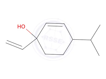 Chemical structure of 2-Cyclohexen-1-ol,1-ethenyl-4-(1-methylethyl)-(9CI)