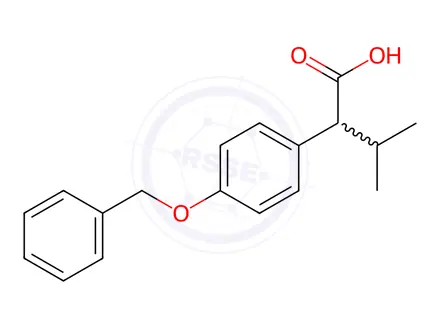 Chemical structure of 2-(4-(Benzyloxy)phenyl)-3-methylbutanoic acid