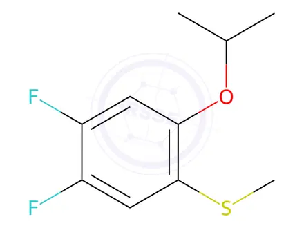 Chemical structure of Benzene, 1,2-difluoro-4-(1-methylethoxy)-5-(methylthio)-