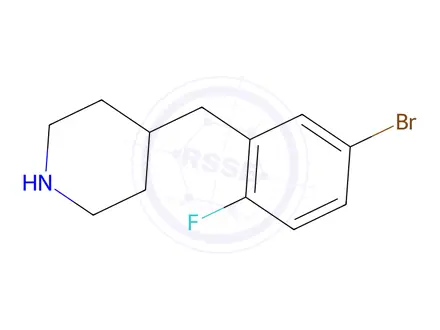 Chemical structure of 4-(5-Bromo-2-fluorobenzyl)piperidine