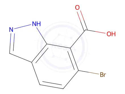 Chemical structure of 6-Bromo-1H-indazole-7-carboxylic acid