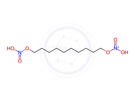 Chemical structure of 1,10-Decanediyldinitrate