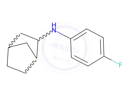 Chemical structure of N-(4-fluorophenyl)bicyclo[2.2.1]Heptan-2-amine