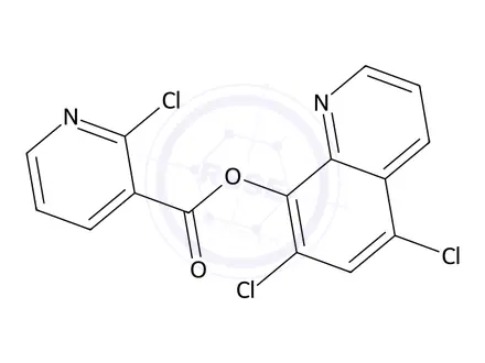 Chemical structure of 5,7-Dichloroquinolin-8-yl 2-chloronicotinate