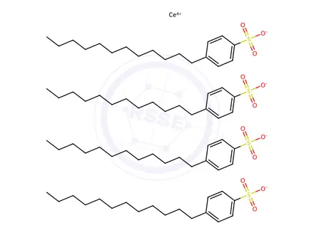 Chemical structure of Benzenesulfonic acid, 4-dodecyl-, cerium(4+) salt, basic