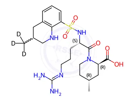 Chemical structure of Argatroban-d3