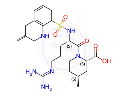 Chemical structure of Argatroban (L,2S,4S)-isomer
