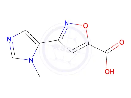 Chemical structure of 3-(1-Methyl-1h-imidazol-5-yl)isoxazole-5-carboxylic acid