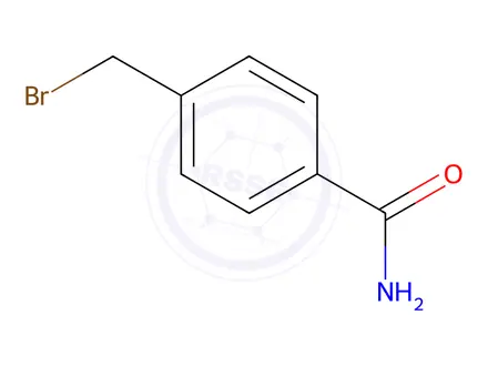 Chemical structure of 4-(Bromomethyl)benzamide