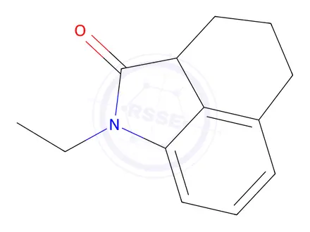 Chemical structure of Benz[cd]indol-2(1H)-one, 1-ethyl-2a,3,4,5-tetrahydro-(9CI)