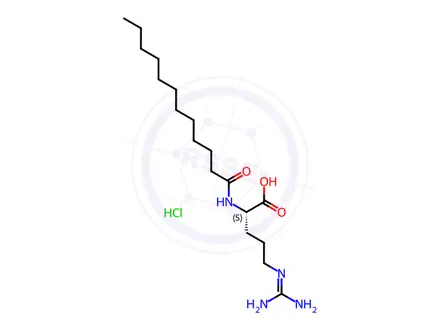 Chemical structure of Lauroyl Arginine Hydrochloride
