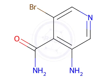 Chemical structure of 3-Amino-5-bromoisonicotinamide