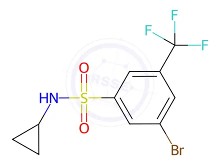 Chemical structure of N-Cyclopropyl 3-bromo-5-trifluoromethylbenzenesulfonamide
