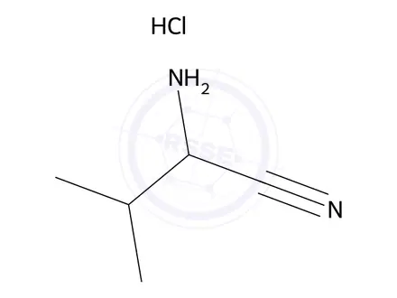 Chemical structure of (2S)-2-amino-3-methylbutanenitrile hydrochloride