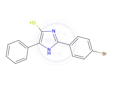 Chemical structure of 2-(4-Bromophenyl)-5-phenyl-1H-imidazole-4-thiol