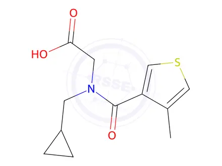 Chemical structure of n-(Cyclopropylmethyl)-n-(4-methylthiophene-3-carbonyl)glycine