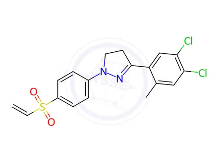 Chemical structure of 3-(4,5-dichloro-o-tolyl)-4,5-dihydro-1-[4-(vinylsulphonyl)phenyl]-1H-pyrazole