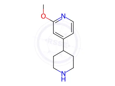 Chemical structure of 2-methoxy-4-(piperidin-4-yl)pyridine dihydrochloride