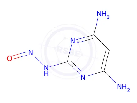 Chemical structure of N-(4,6-diaminopyrimidin-2-yl)nitrous amide