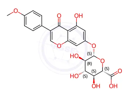 Chemical structure of Biochanin A-7-O-beta-D-glucuronide