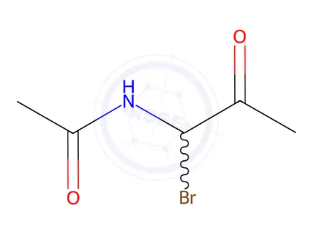 Chemical structure of N-(1-Bromo-2-oxopropyl)acetamide