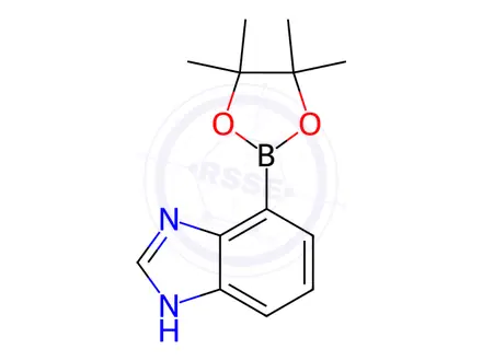 Chemical structure of 4-(Tetramethyl-1,3,2-dioxaborolan-2-yl)-3H-1,3-benzodiazole