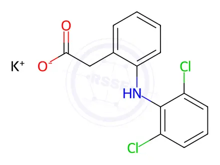 Chemical structure of Diclofenac Potassium