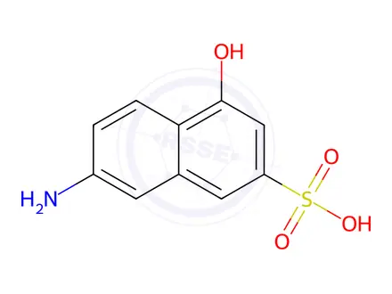 Chemical structure of 6-Amino-1-naphthol-3-sulfonic acid