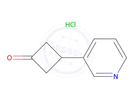 Chemical structure of 3-Pyridin-3-yl-cyclobutanone hydrochloride