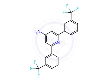 Chemical structure of 2,6-Bis(3-(trifluoromethyl)phenyl)pyridin-4-amine