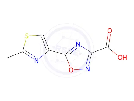 Chemical structure of 5-(2-Methylthiazol-4-yl)-1,2,4-oxadiazole-3-carboxylic acid